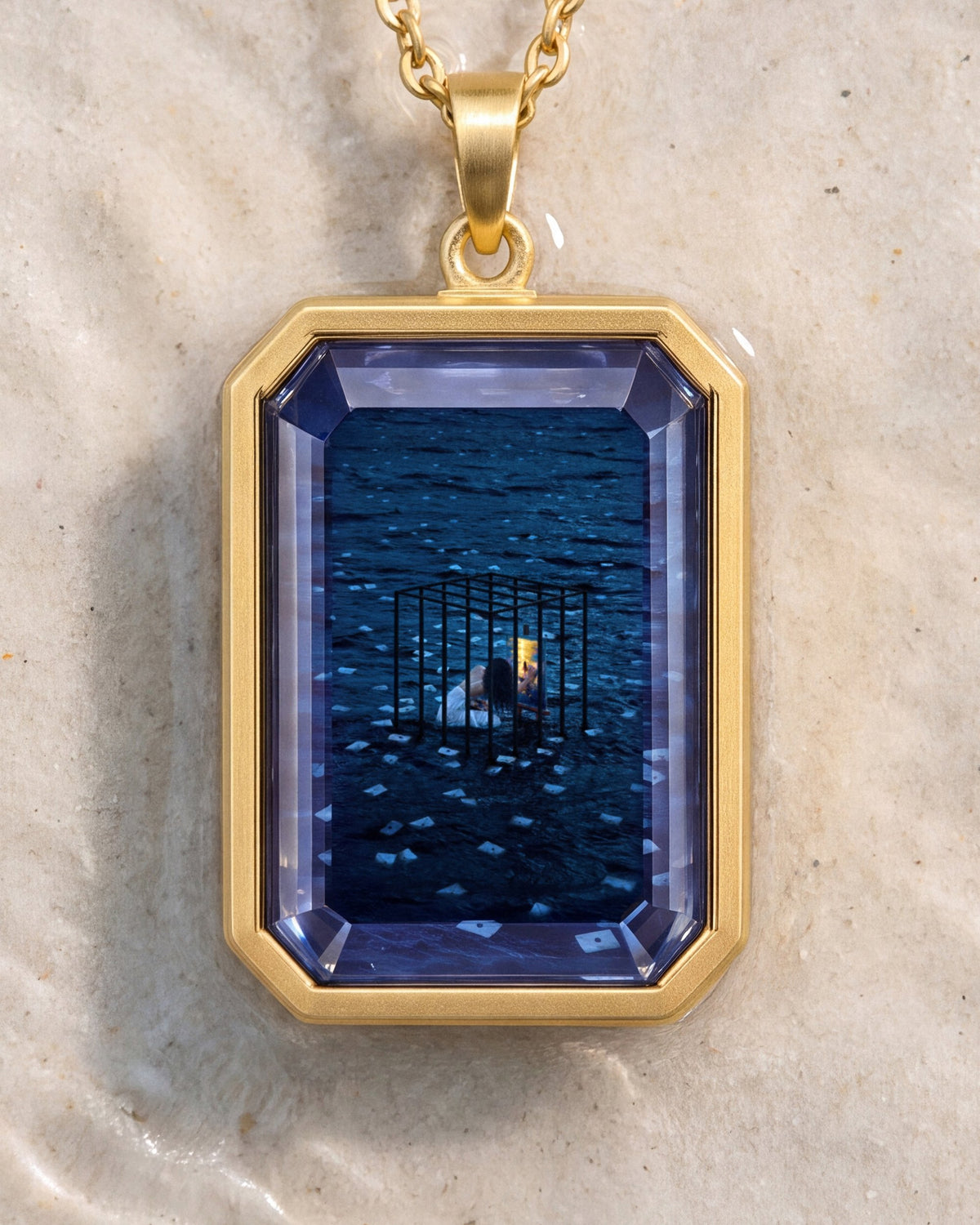 Letters To The Subconscious, the Amulet by Mirrors by Viulet, the Amulet large in its own world, gold