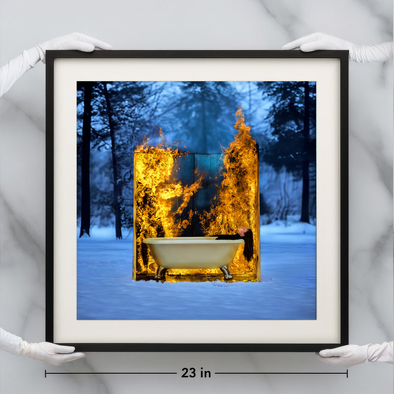 Museum-Grade Brilliance Precision-cut archival mat and hand-finished hardwood frame embrace a pan...