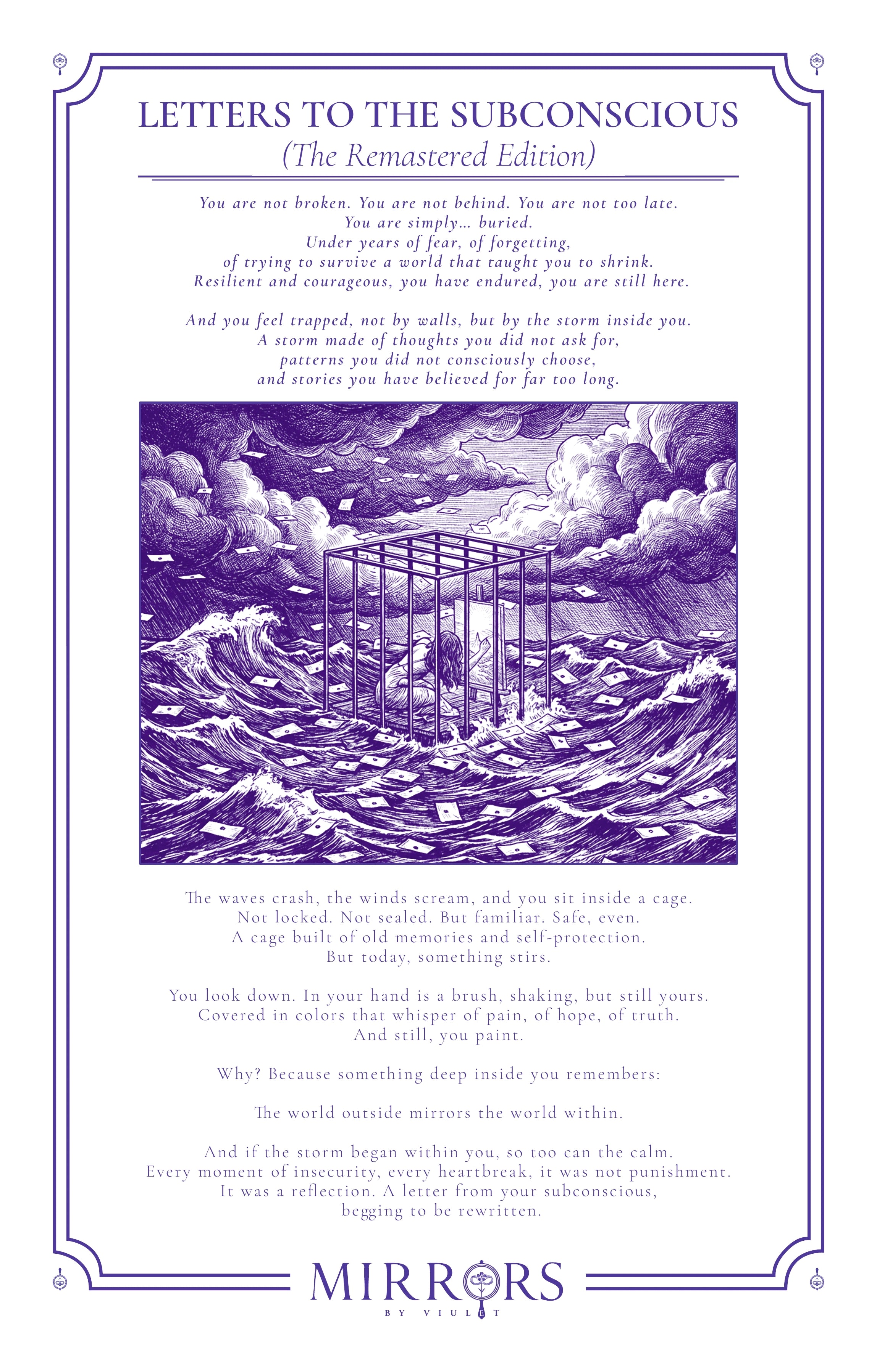 The illustrated manuscript for Letters to the Subconscious, The Remastered Edition