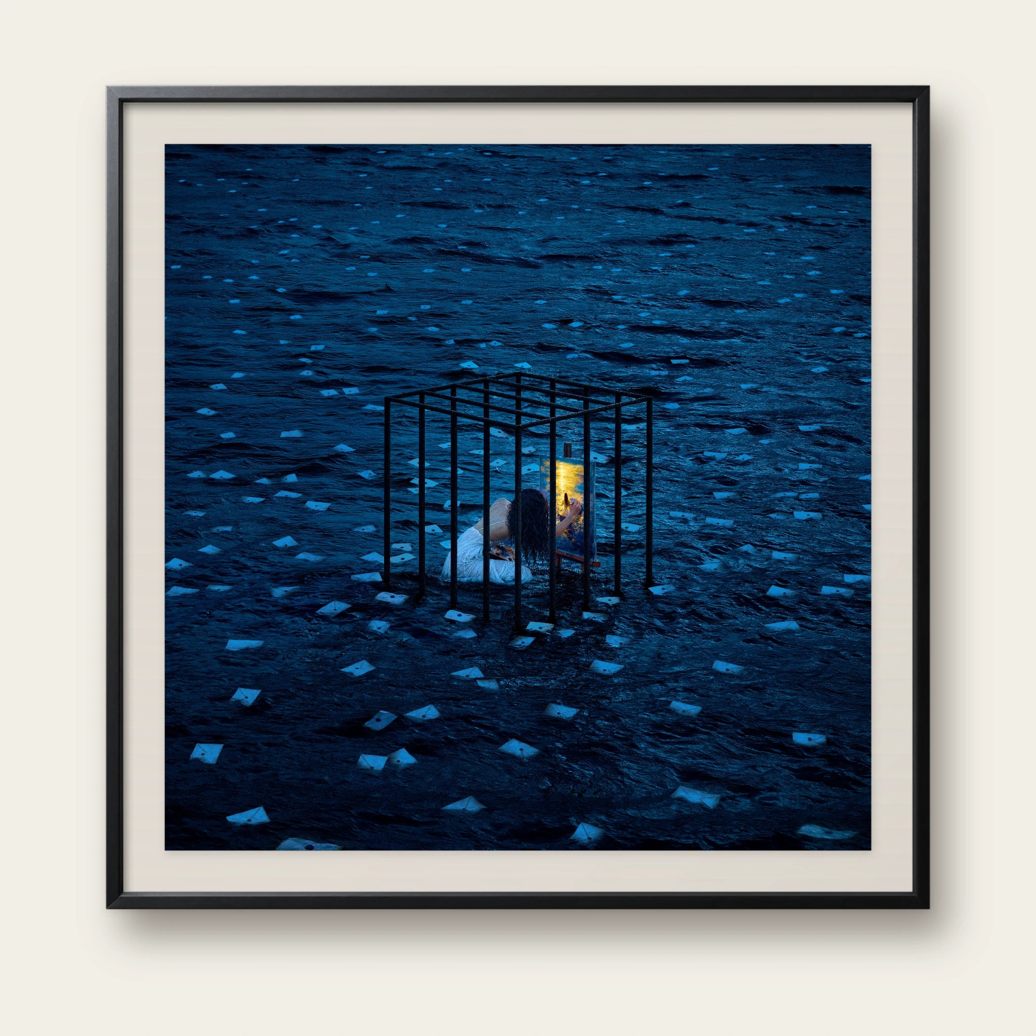Letters to the Subconscious, presented in a black Crowned frame with a cream mat